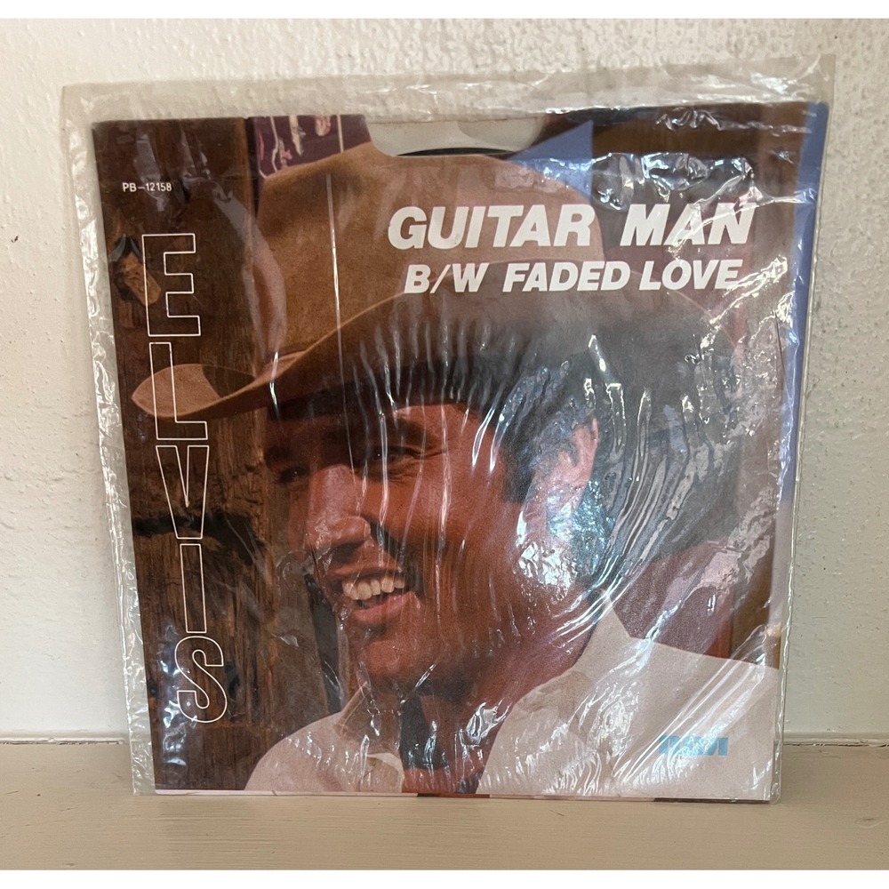 Elvis Presley Guitar Man Faded Love 7" Vinyl 45 RPM 1981 PB-12158‎ Excellant